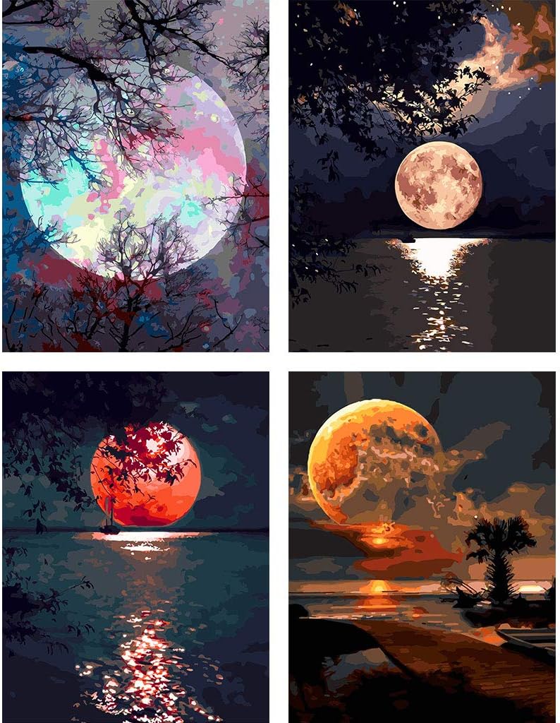 COLORWORK DIY Paint by Numbers, Canvas Oil Painting Kit for Kids