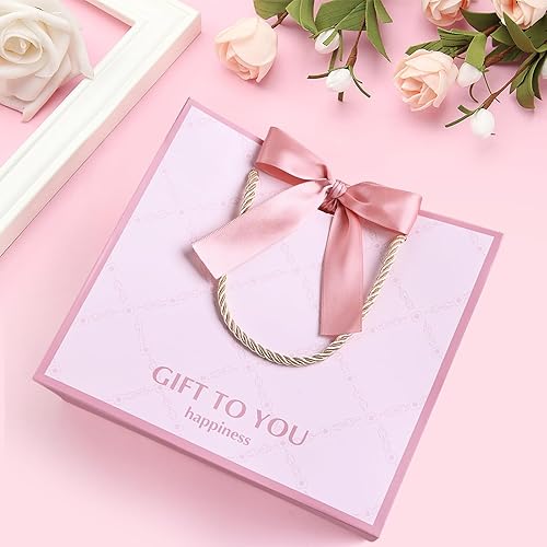 Miniatura 3 de JMANNI Bolsas de regalo, 4 bolsas de regalo de tamaño mediano con cinta de lazo, bolsa de regalo de papel portátil con asas, bolsas de regalo de