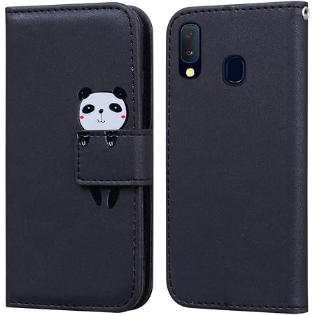 Cover Portafoglio Per Samsung Galaxy A40 Con Design Panda – Custodia In Pelle PU Con Slot Per Carte E Portamonete, Funzione Supporto