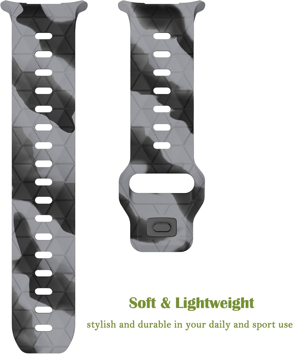 DEALELE Bands Compatible with Samsung Galaxy Watch 7 Ultra (47mm), Soft Football Pattern Silicone Replacement Strap for Galaxy Watch Ultra 47mm Women Men