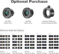 Vista 7 de Godox Ak-R21 Kit de accesorios de proyección de flash cónico Snoot con lente de 2.559 in y juego de transparencia de 10 piezas con tornillo de 1/4