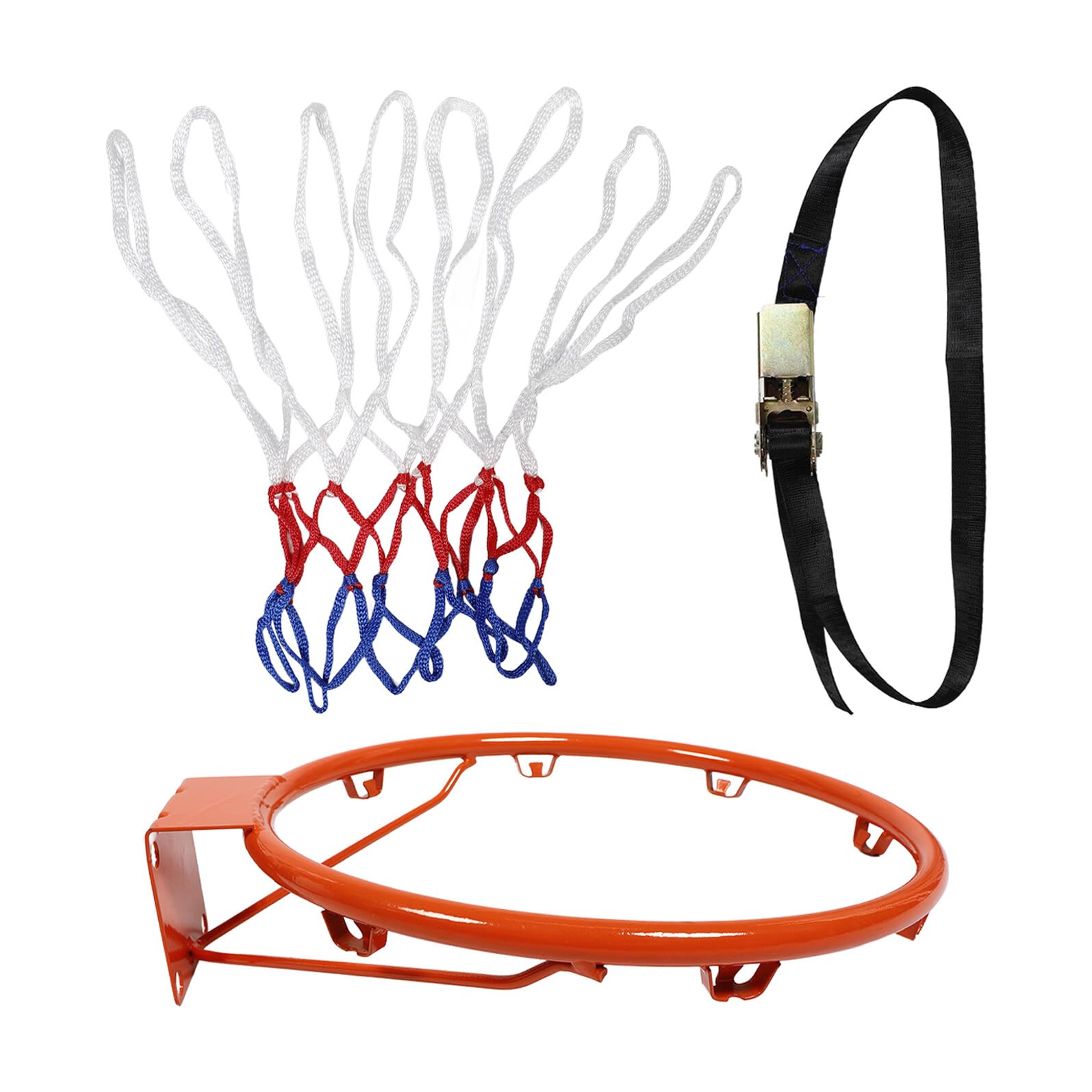 SUPVOX Canestro da Basket da Muro Senza Foratura Rete di Ricambio in Ferro, Struttura Cava Leggera, per Uso Interno ed Esterno, Accessorio Basket per Bambini e Adulti