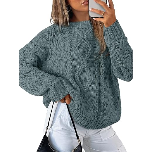 Trendy Queen Women's Oversized Cable Knit Sweaters 2026 Fall Outfits | Quiet Luxury Style, Chunky Knit Texture, Winter Holiday Outfit, Easy Layering Piece, Fall Fashion Staple