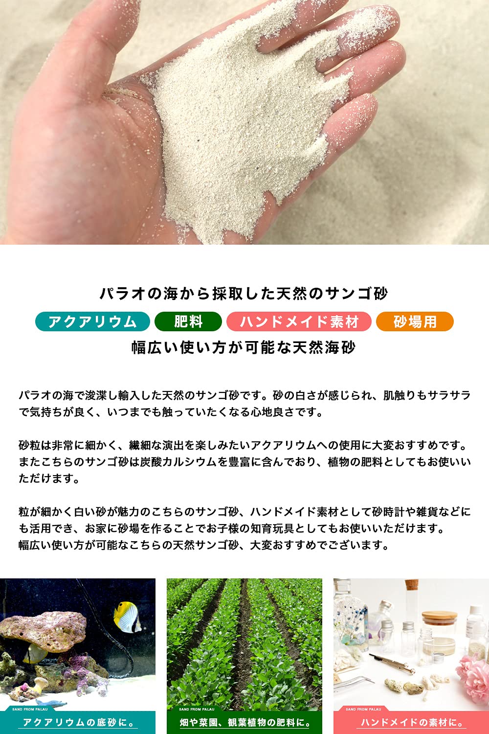 Amazon.co.jp: パラオ産 天然サンゴ砂 (100g) : ペット用品