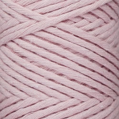 Miniatura 4 de Makromecity, Cordón de macramé de una sola hebra, de 0.118 in x 109 yardas (328 pies) de 0.118 in, una sola hebra, de algodón rosa bebé, para