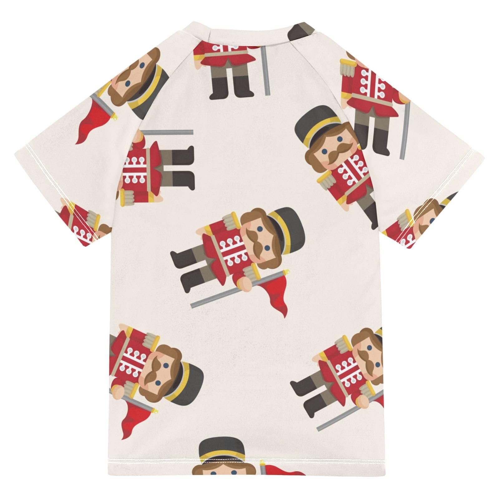 Aflyko Christmas Boys' Swim Shirt Nutcracker Robot Flag Rash Guard Beachwear Sun Protection Fishing Hiking Camping Surfing Swimming Toddler Infant Summer Daily T-Shirt, 4T Multicoloured