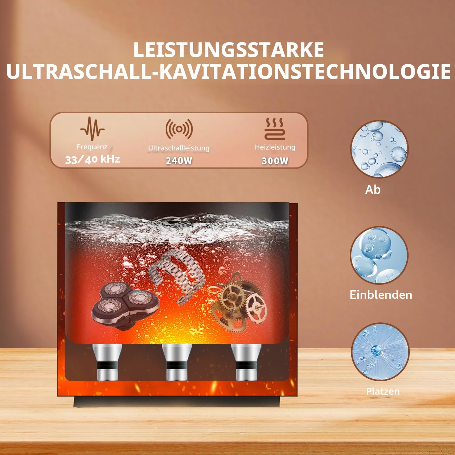 SOUTH BASE Ultraschallreinigungsgerät, 10L 240W Edelstahl Ultraschallreiniger mit Reinigungskorb, Timer & Heizung zur Reinigung von Teilen, Schmuck, Brillen, Ketten