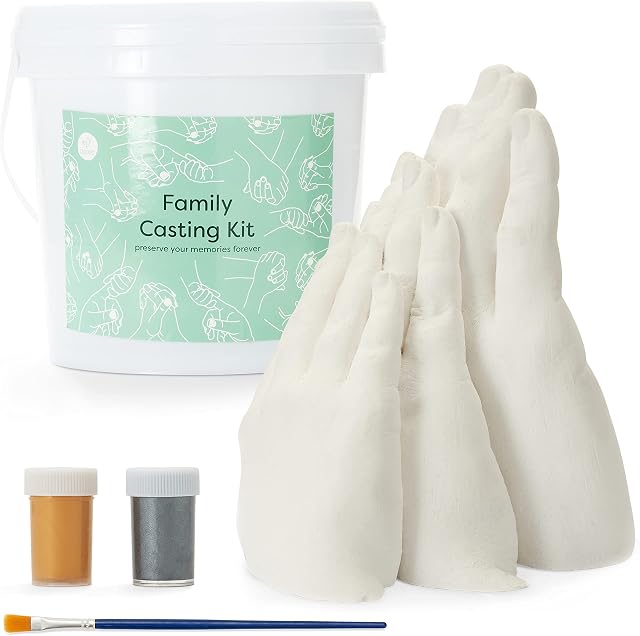 Chuckle - 3D Hand Casting Kit - Complete Clay Moulding Gift Set for Mothers Day Couples Parents Family for Engagement and Wedding Memory Keepsake - Unique Present for Him and Her