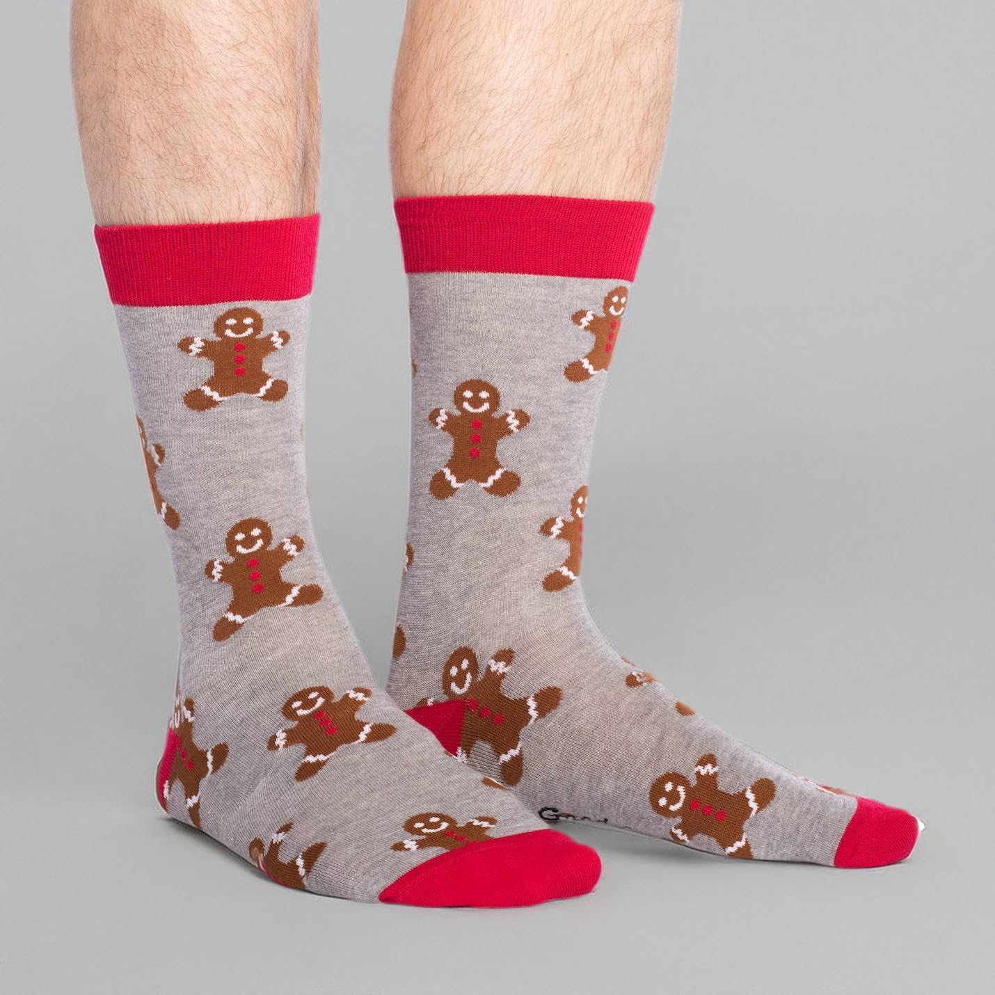 Good Luck Sock Men's Gingerbread Men Christmas Socks, Adult, Shoe Size 7-12 - Image 3