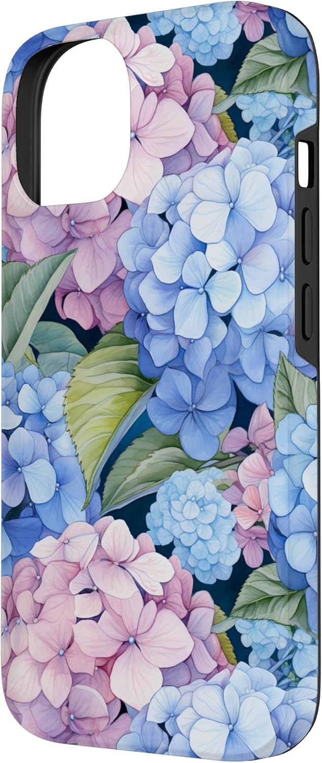 Watercolor Hydrangeas | All Over Pattern Case for iPhone 14