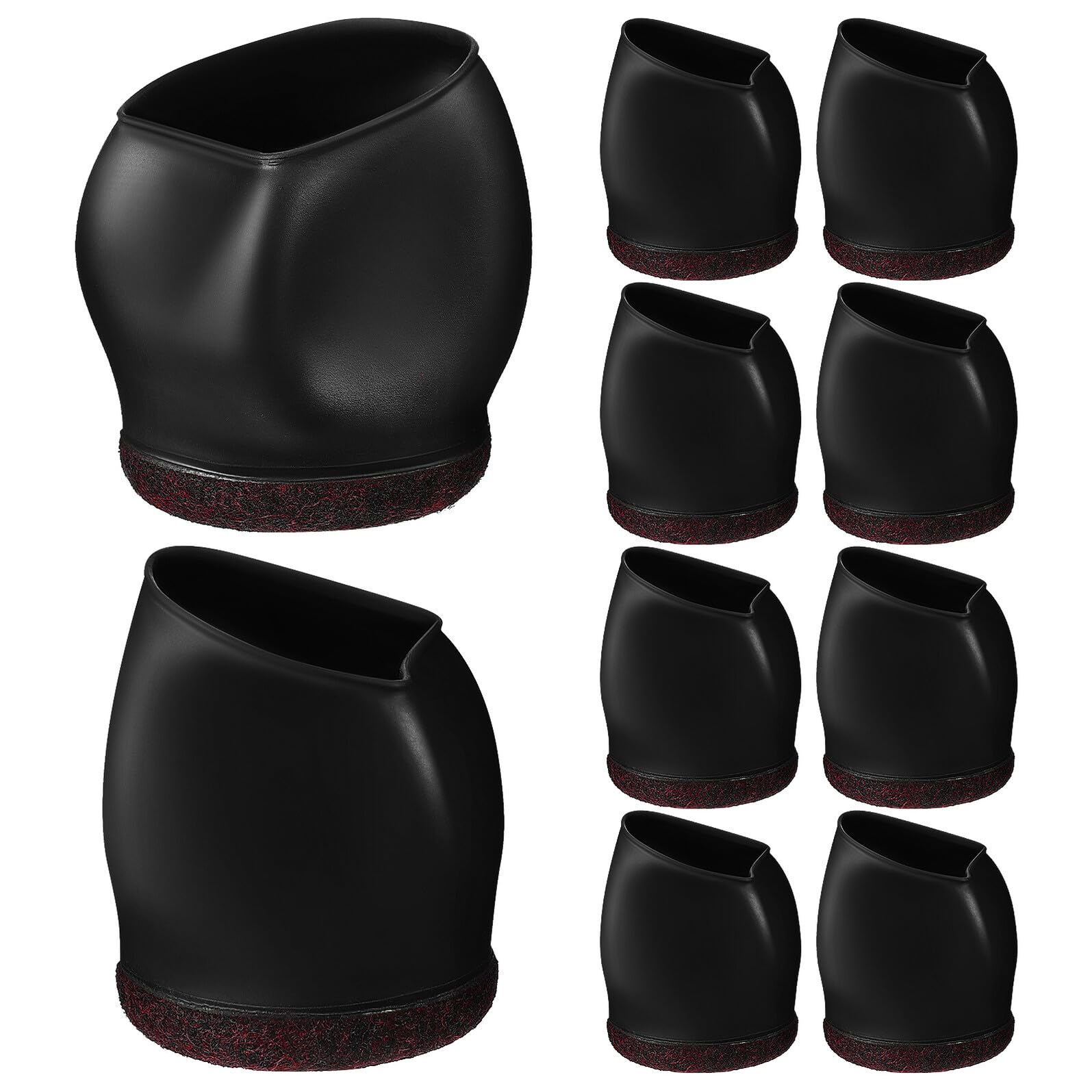 Couvre-roues de chaise TPE antidérapants pour protéger les sols en lot de 10 pièces