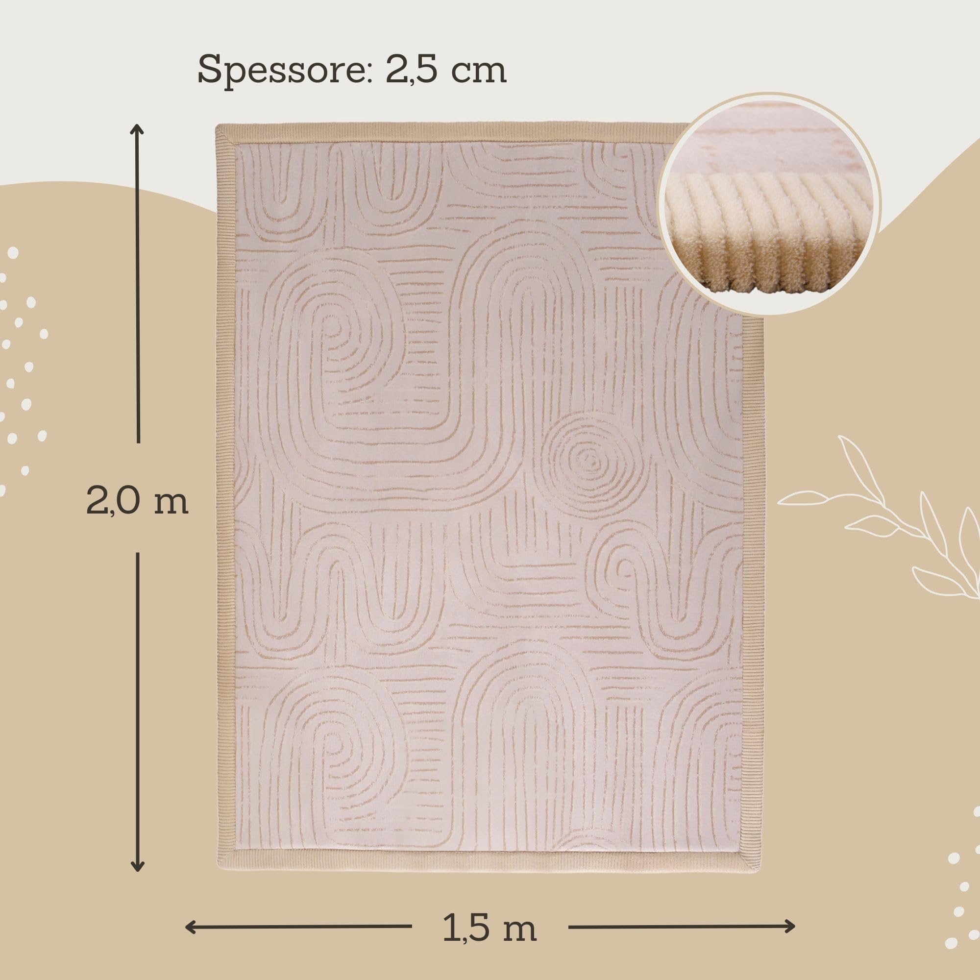 Tatami Children 200 x 150 x 2.5 cm, Zen Garden – Soft Non-Slip Memory Foam, for Catching and Play Mat - 2