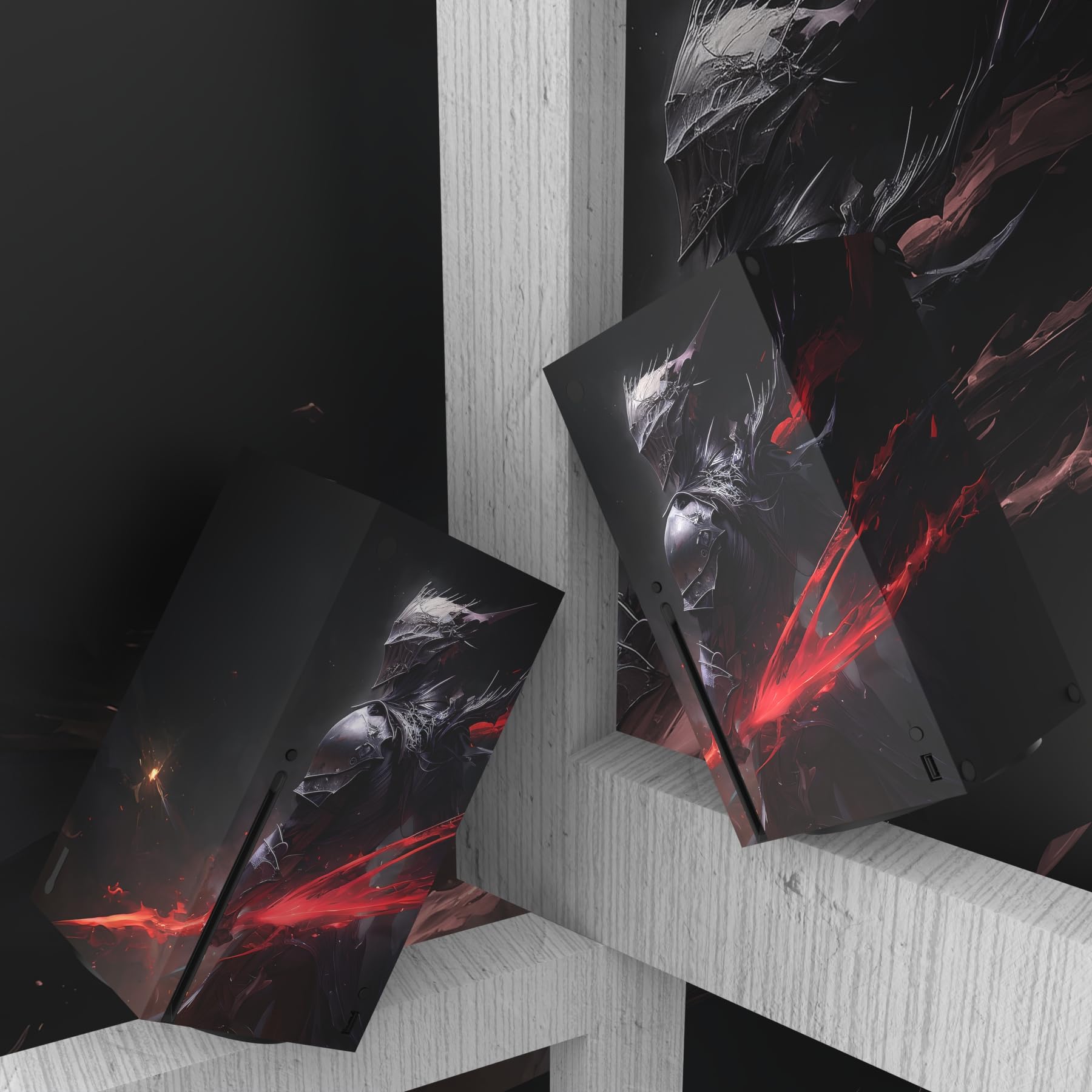 PlayVital Adesivo Skin per Xbox Series X Console&Controller Sticker Decal Cover Vinile per Xbox Series X-Cavaliere dell'Abisso