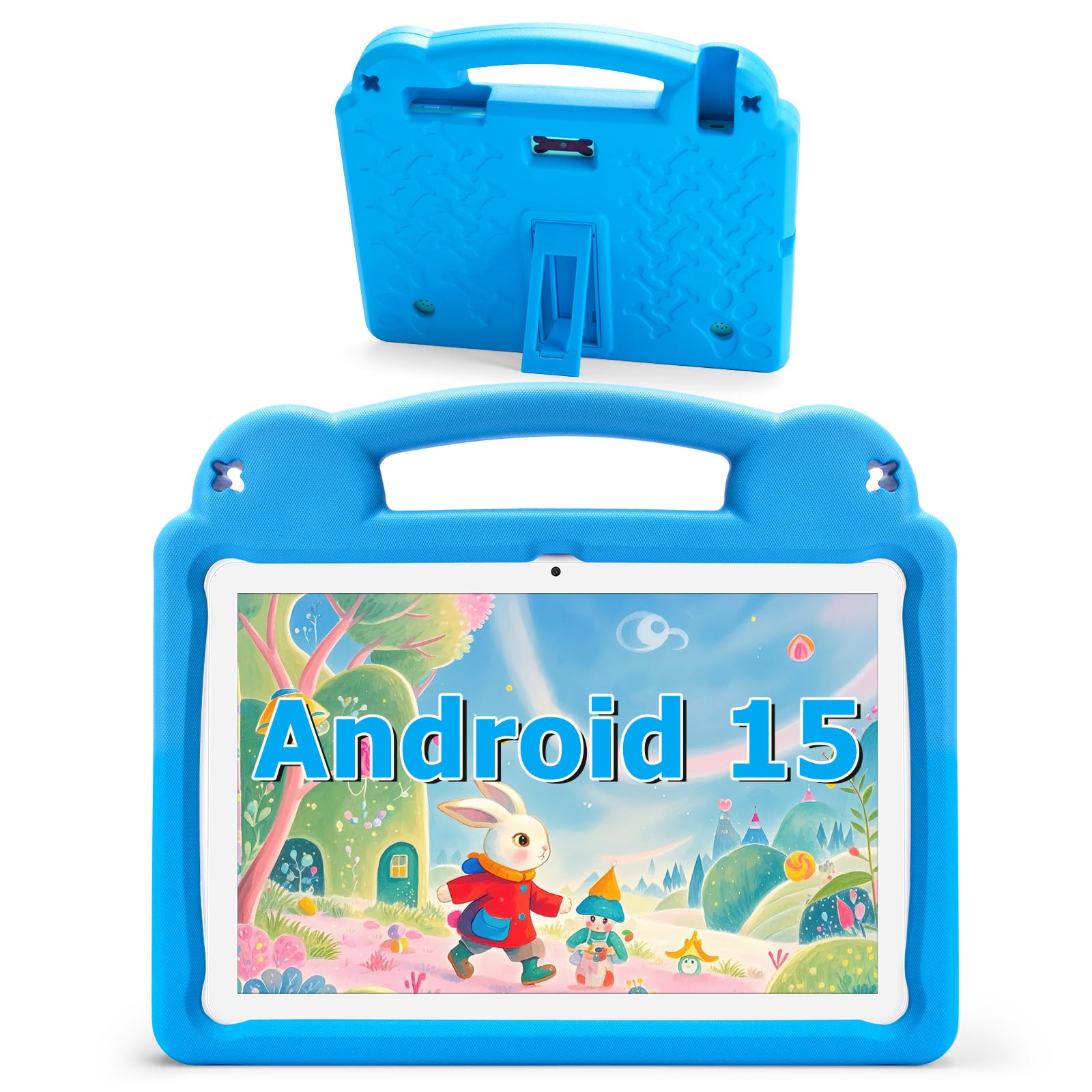 Tablet per bambini da 10,1 pollici, tablet Android per bambini, Android 15, display 1280x800, CPU Octa-Core, 8GB+64GB, 1TB espandibile tramite Micro SD, WiFi 6 (2.4G+5G), controllo genitori