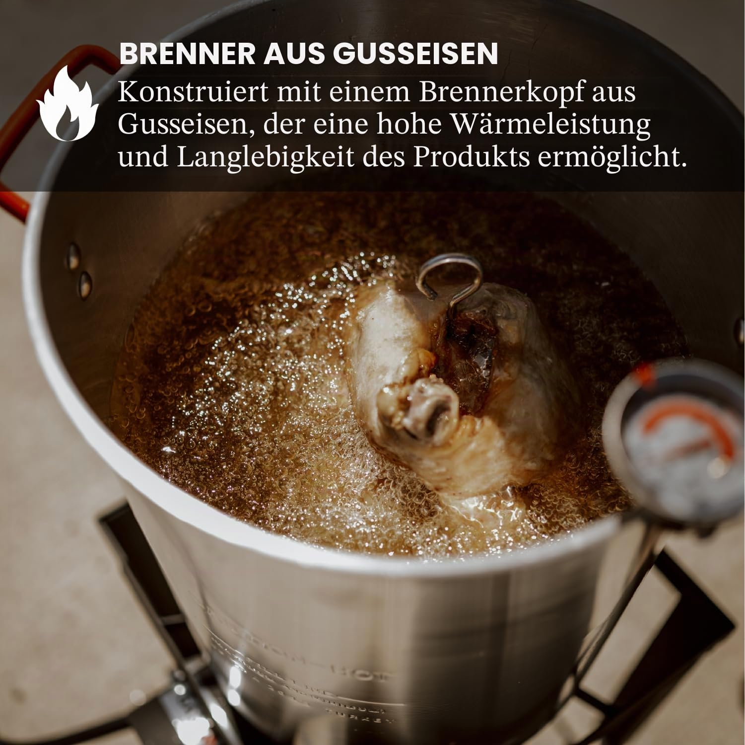 GasOne Truthahn-Fritteuse 30 QT Herd-Set 10 QT Fischfritteuse Dampfgarer Komplett-Set schwarz