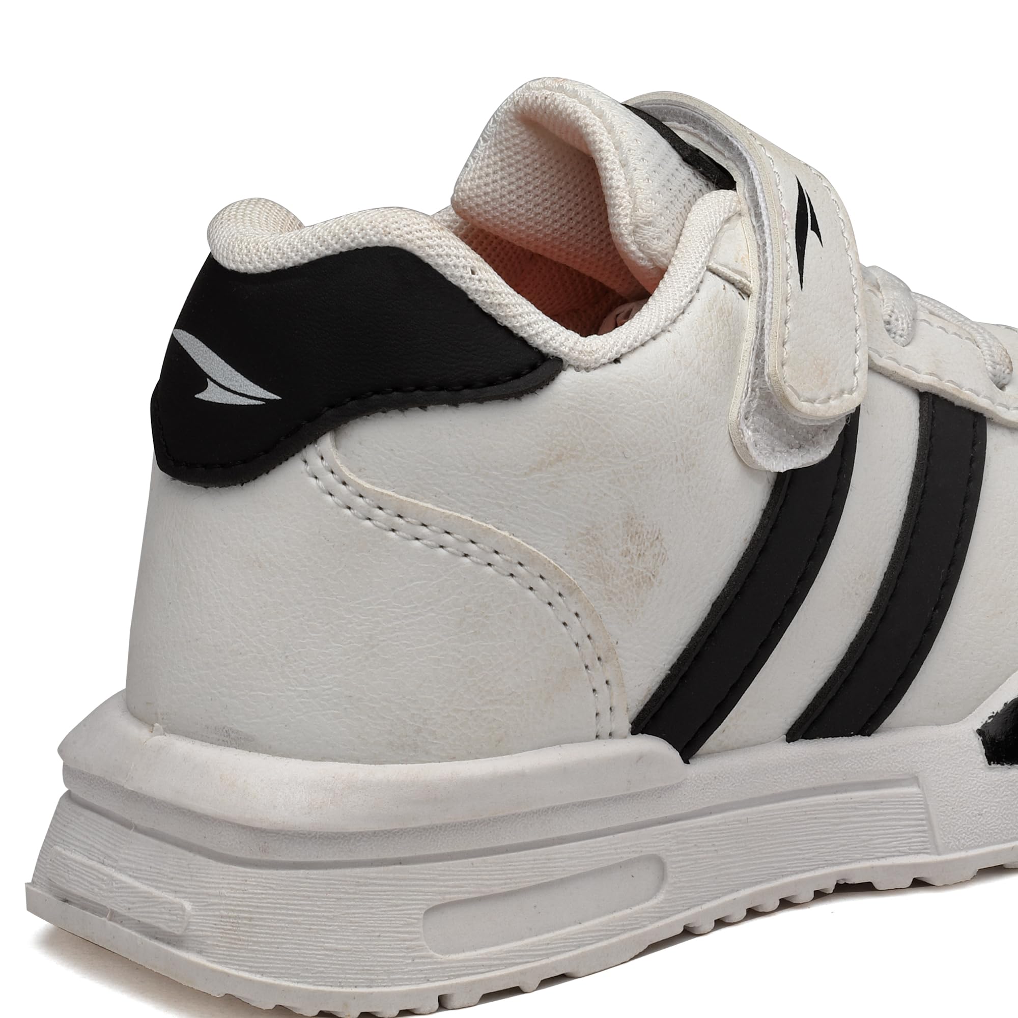 ASIAN Kids MUFFIN-02 Stylish Casual Sneakers with Velcro Closure for Boys, Trendy and Comfortable Shoes Perfect, Walking, and Outdoor Play, Lightweight and Durable Design White Black,UK 11S 4