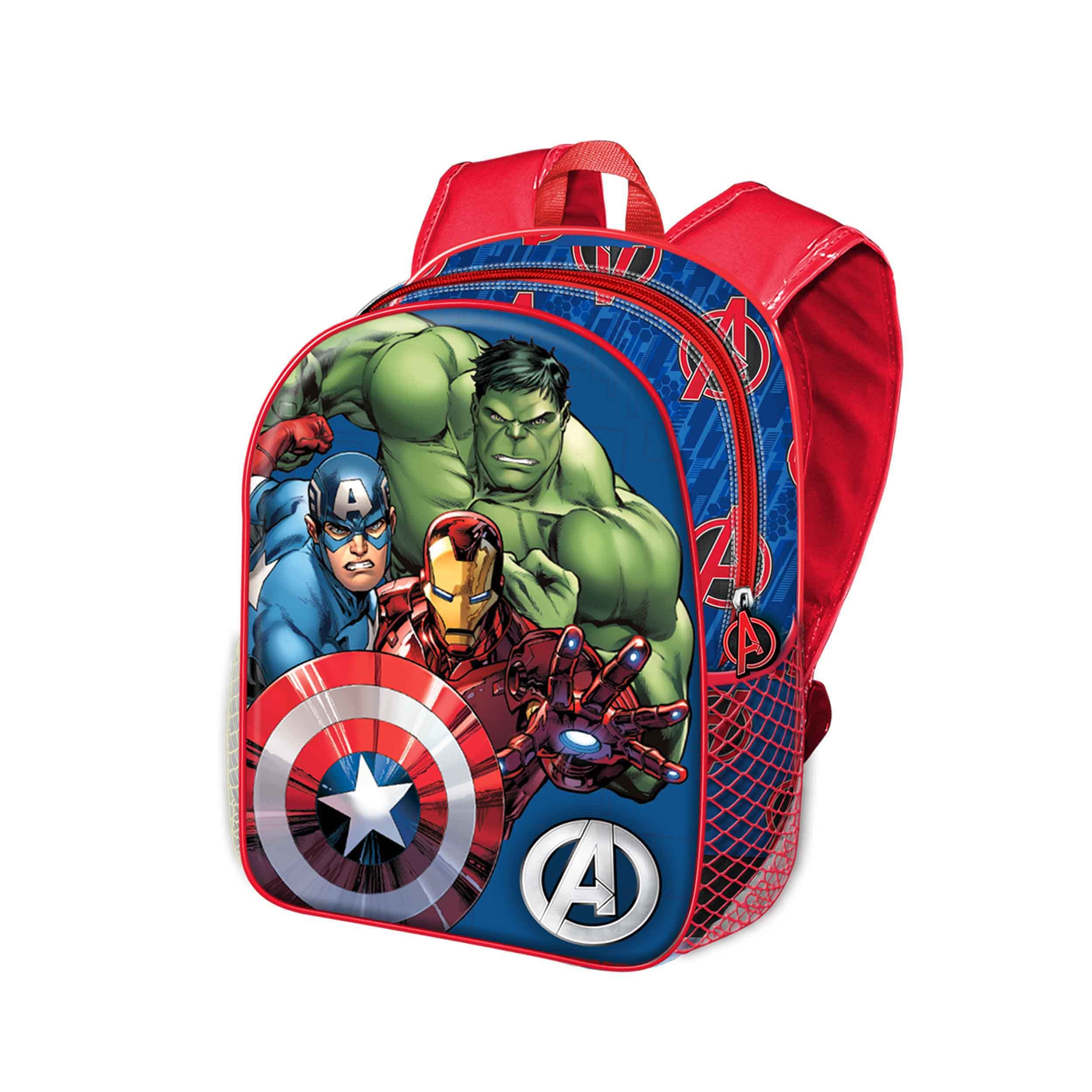 The Avengers Bros-Basic Backpack, Blue, Blue, One Size, Basic Backpack Bros
