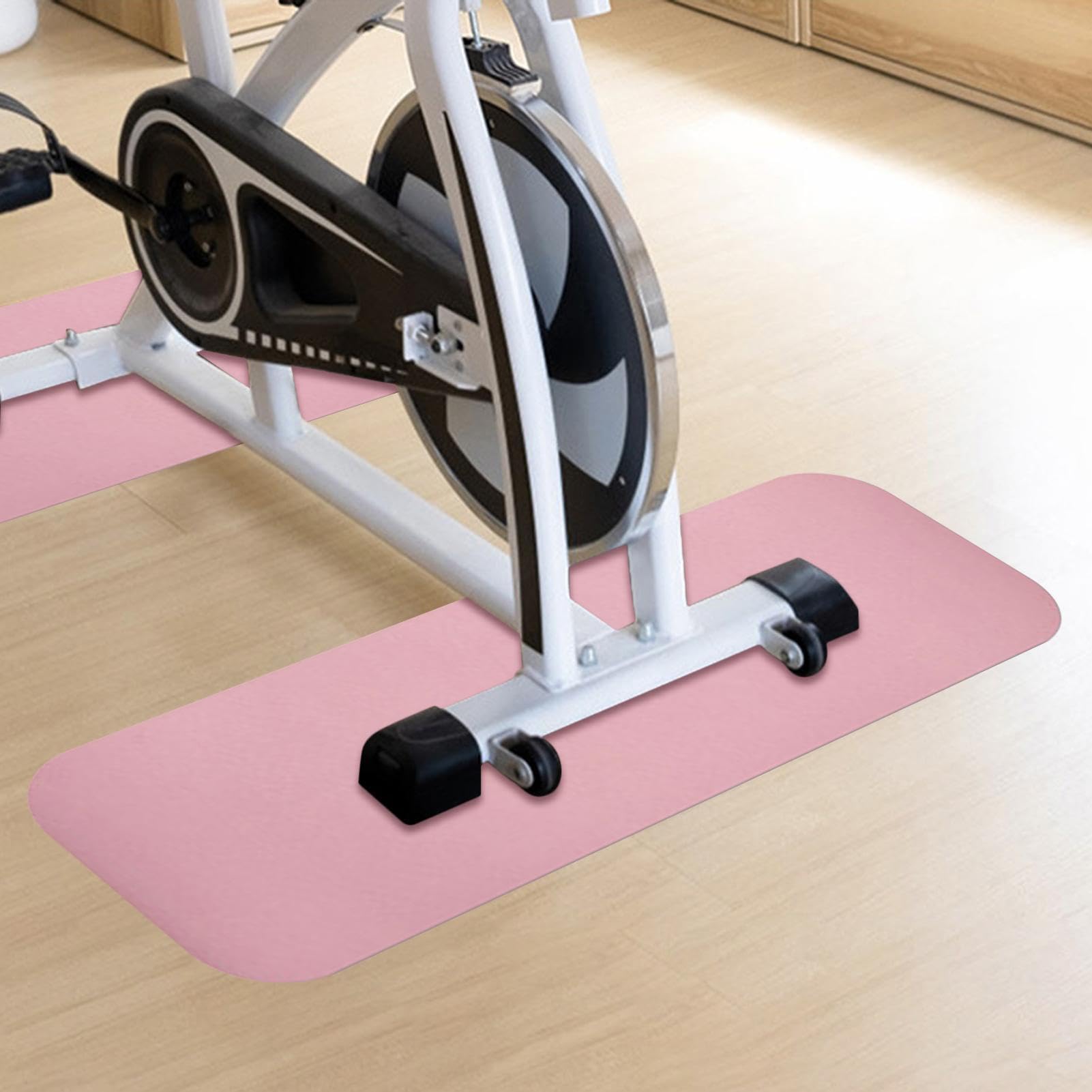 Esterilla para cinta de correr para suelos duros, base antideslizante para máquina de remo y bicicleta estática, insonorizante, 25 x 80 cm, esterilla de fitness – para casa, gimnasio, yoga, garaje