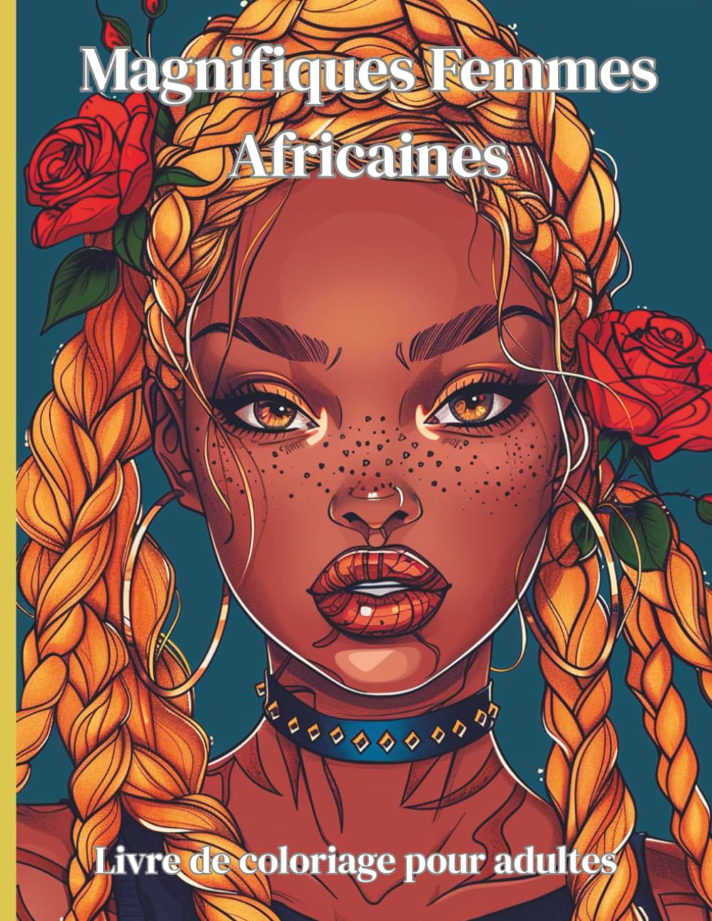 Magnifiques Femmes Africaines – Livre de coloriage pour adultes: 50 portraits expressifs avec coiffures traditionnelles, bijoux africains et ... pour célébrer la beauté et la diversité