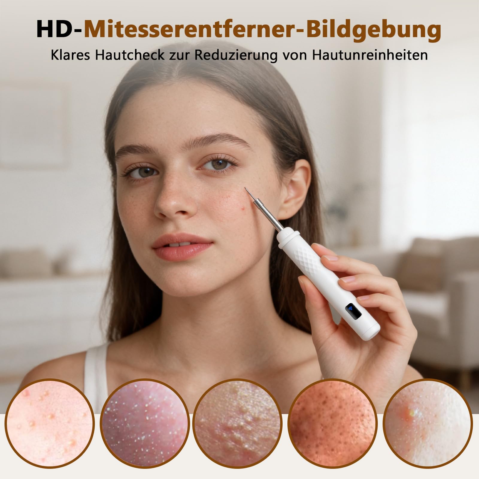 Ohrenschmalz Entferner Otoskop mit 3.97" Bildschirm Kein App Download Erforderlich, Ohrenreiniger Mit Kamera, Mitesserentferner, Mundpflege-Hilfe, Magnetmontage, Ladekoffer, Für Familie,Reise
