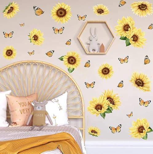 Miniatura 9 de Calcomanía de pared grande con diseño de arcoíris de acuarela (37.4 x 22 pulgadas), calcomanías de vinilo de arcoíris con lunares, mural de pared