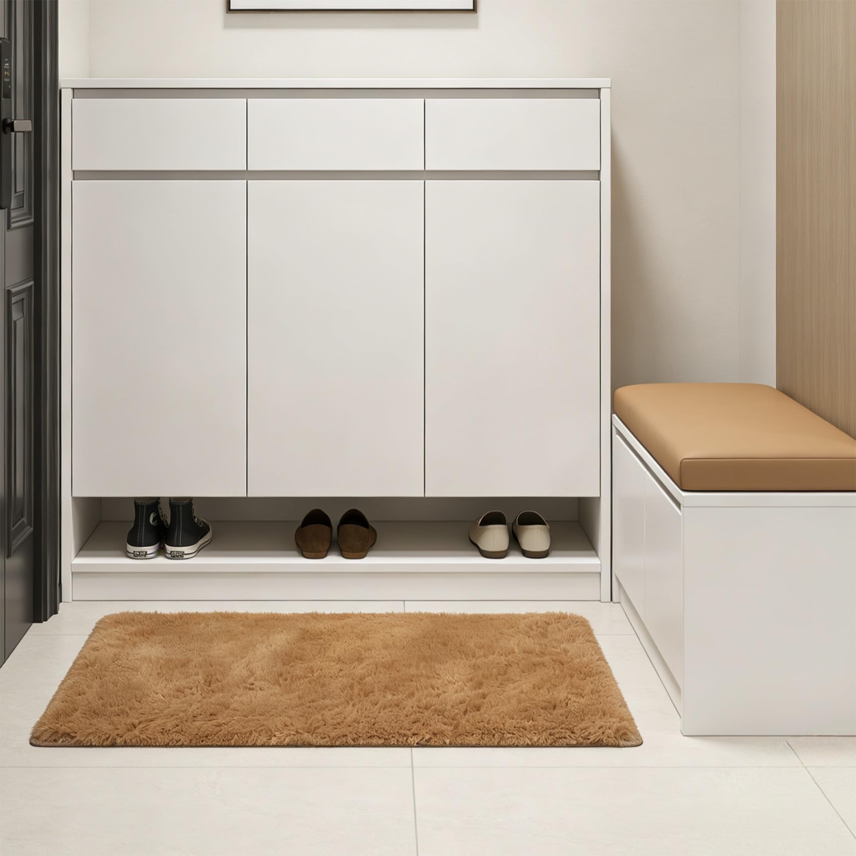 Tapis de salon doux et élégant pour réchauffer l'ambiance de la chambre
