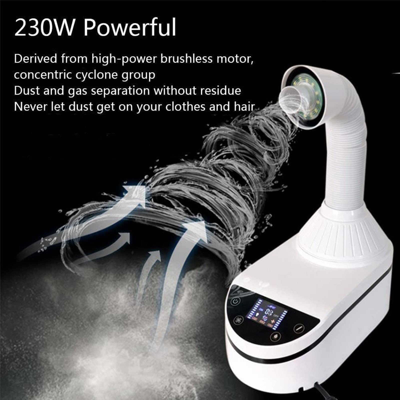 Aspiradora dental portátil – Extractor de succión de polvo de pulido de mesa con filtro reutilizable – fácil de limpiar para uso en laboratorio dental