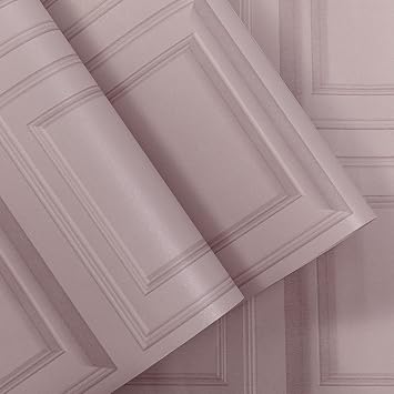 Trafagala 3D Wall Panels Textured Wallpaper Blush Pink Embossed Wood Panel Effect Embossed Wallpaper Tartan Wallpapers Neutral Art Deco for Living Room Feature Wall Bedroom Ceilings