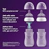Philips Avent AirFree Vent Baby Bottle Newborn Gift Set - 4 Baby Milk Bottles with Air-Free Vent, Ultra-Soft Pacifier and Bottle Brush, Babies Aged 0-12 Months+ (Model SCD657/11)