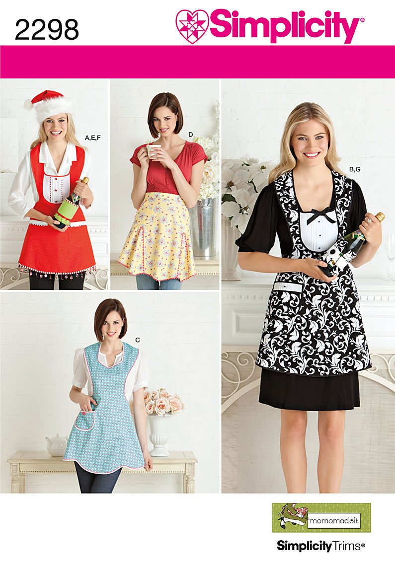 Patron de couture tablier femme Simplicity 2298 loisirs créatifs et cuisine