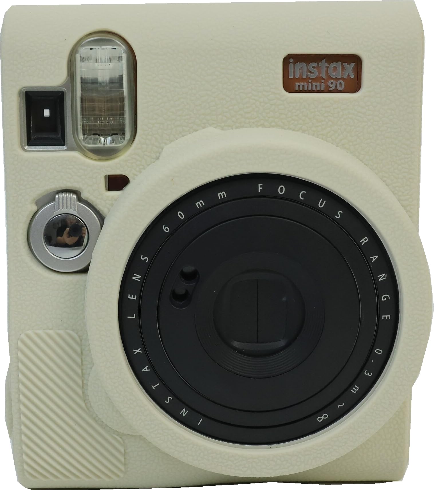 Mini 90 Camera Case, BMAOLLONGB Fullbody Thin Lightweight Silicone Camera Skin Body Rubber Cover Case for Fujifilm Instax Mini 90 (White)