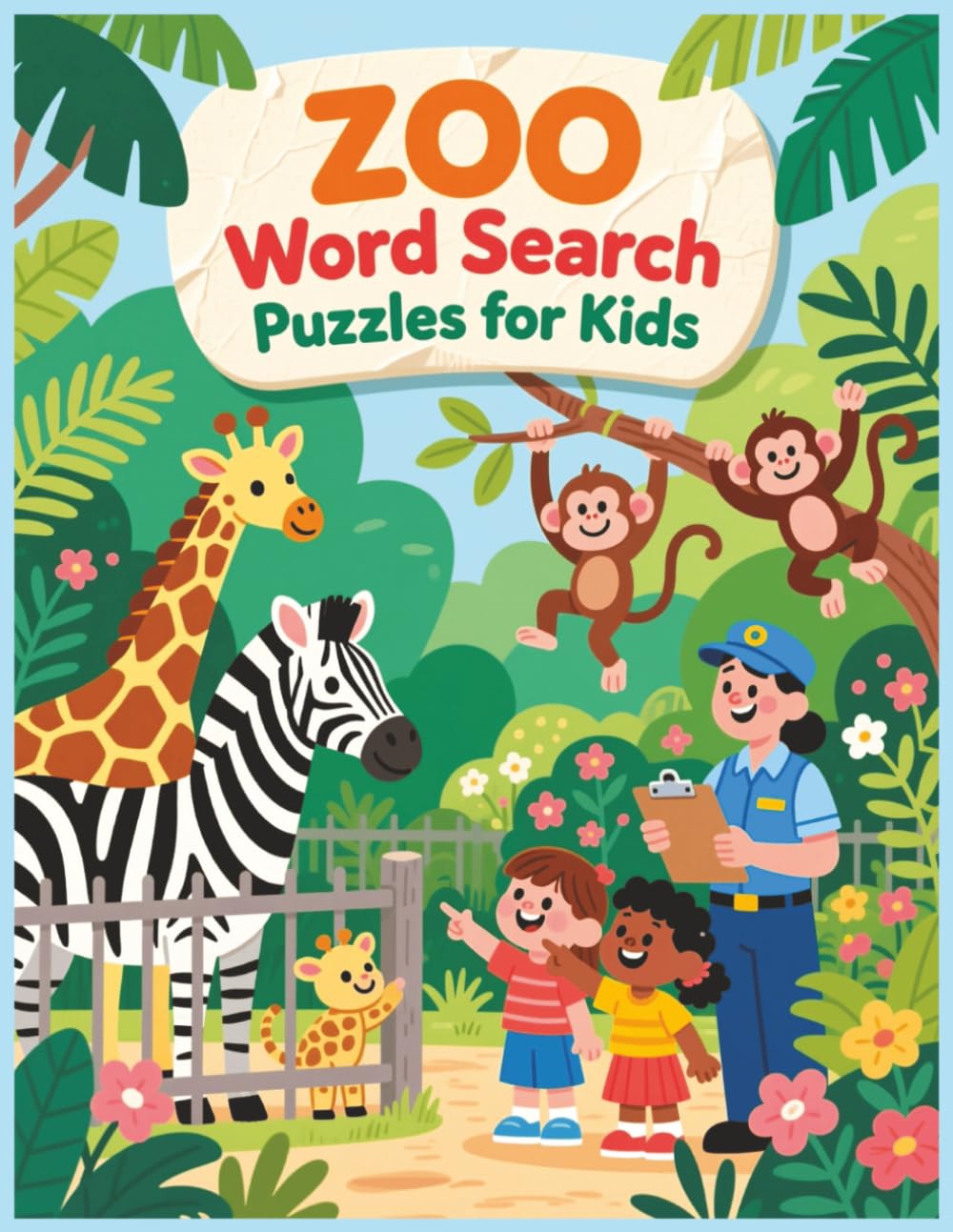 ZOO Word Search Puzzles for Kids: Fun and Easy Animal Word Search Puzzles with Big Letters for Kids Ages 6-12