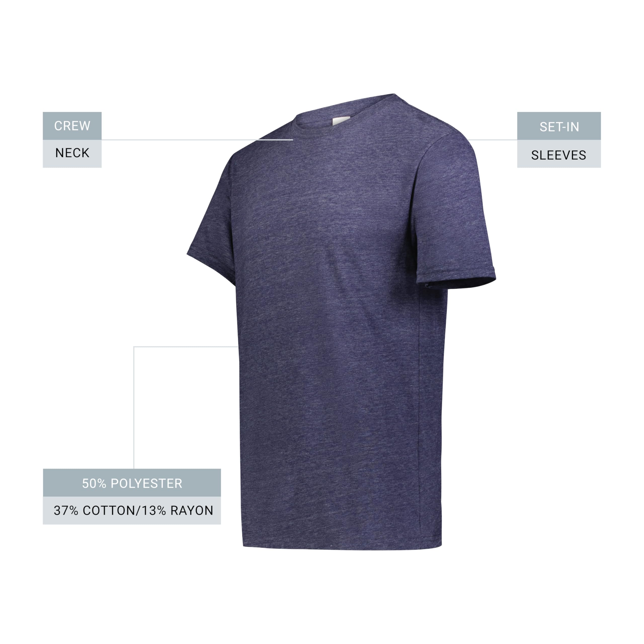 Augusta Sportswear Augusta Sportswear Damska koszulka na cały dzień Core Basic Tri-Blend Kobiety Augusta Sportswear Women's All-day Core Basic Tri-blend Tee