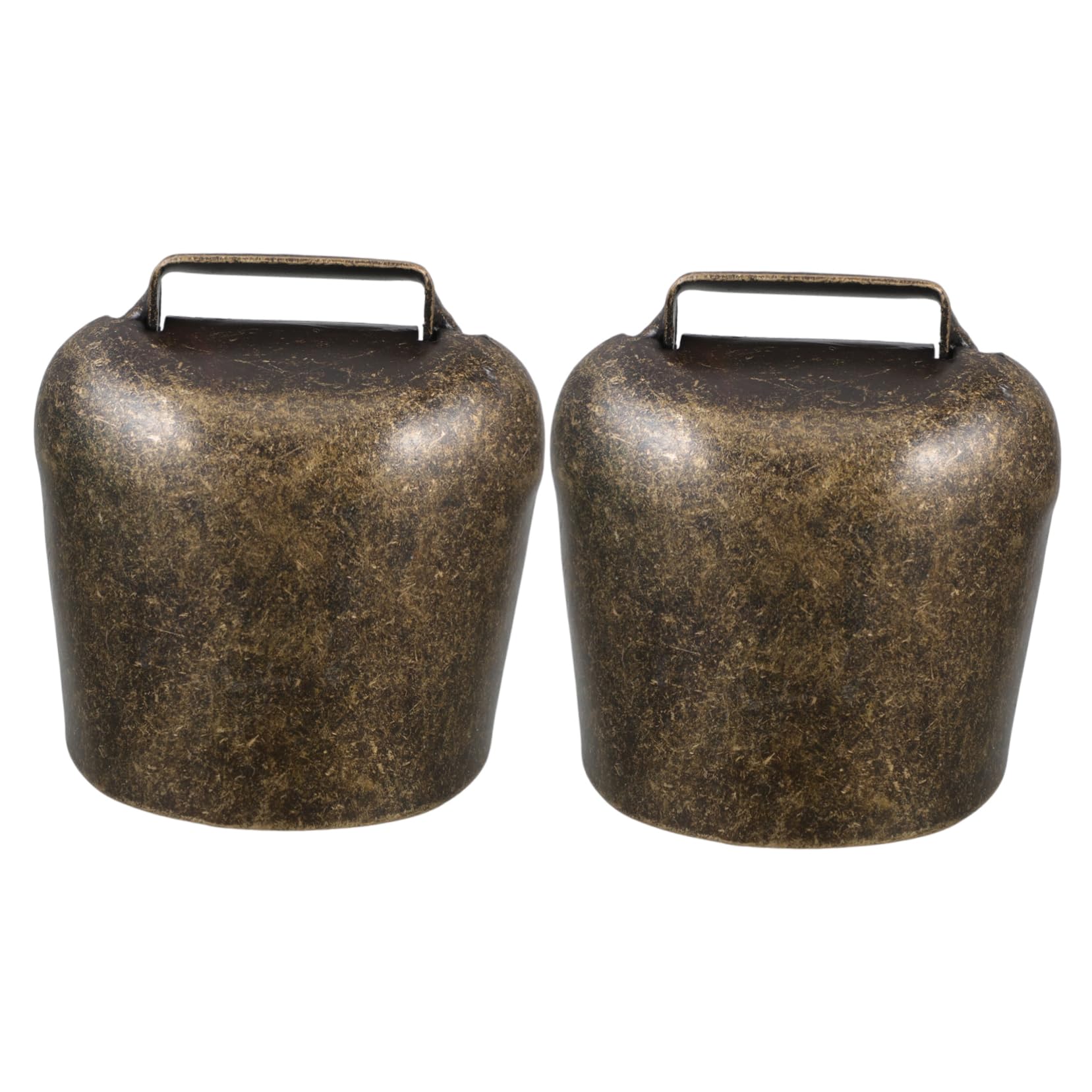 Heallily Bronze 2Pcs Cow Horse Sheep Grazing Copper Bells Cattle Farm Animal Copper Loud Bells Animal Anti-Lost Accessories Bell Cattle Farm Animal Loud Bell L