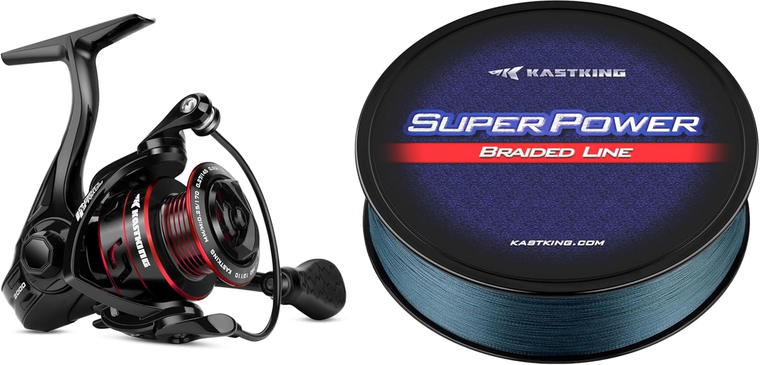 KastKing Royale Legend II Fishing Reel & Superpower Braided Fishing Line
