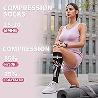 Vista 14 de Sooverki - Calcetines de compresión de cobre para circulación, para mujeres y hombres, 6 pares, para correr, atletismo, medicina, enfermería, viajes