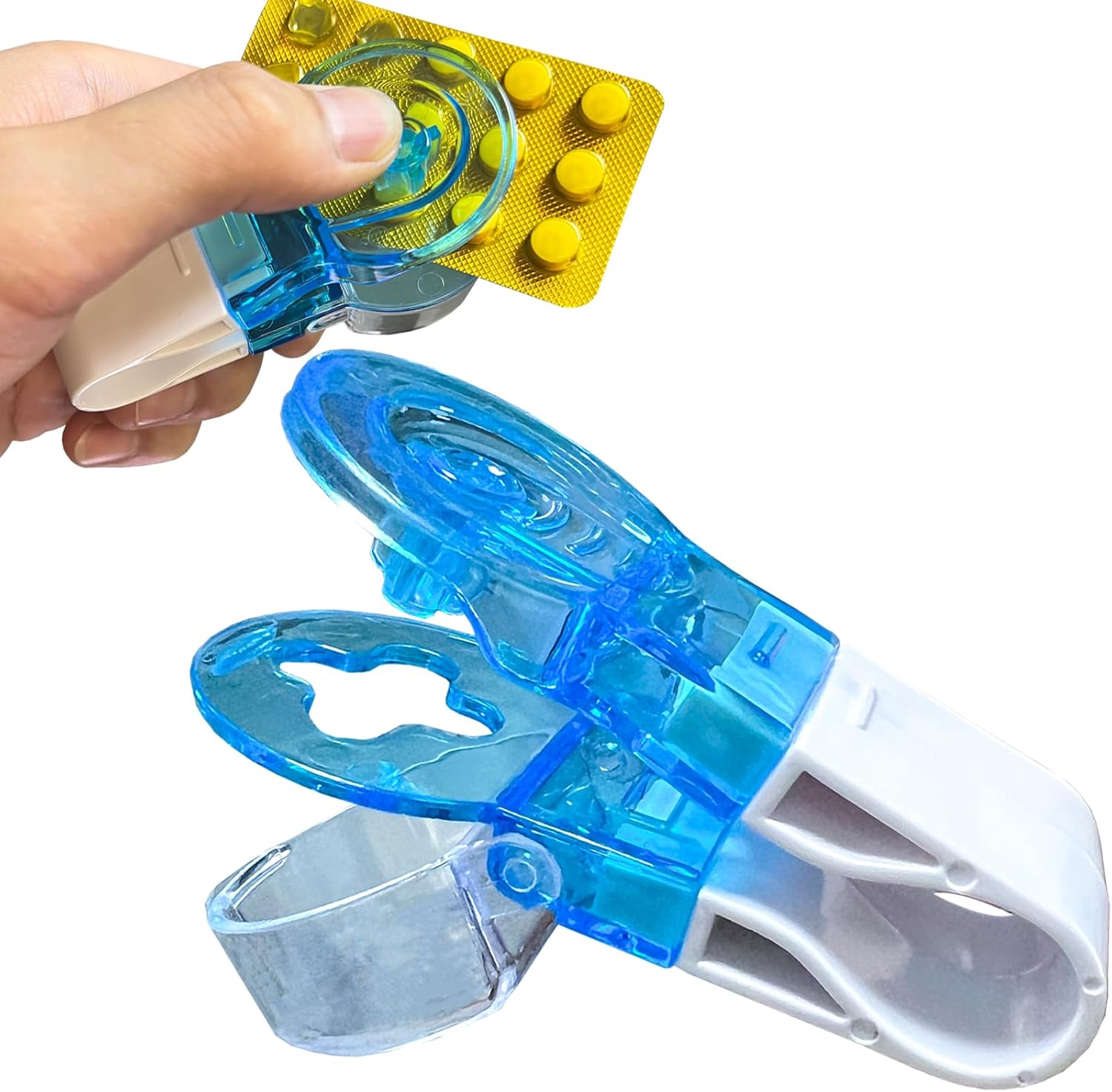 Portable Pill Taker Remover,Tablets Pills Blister Pack Opener Assistance Tool,Pill