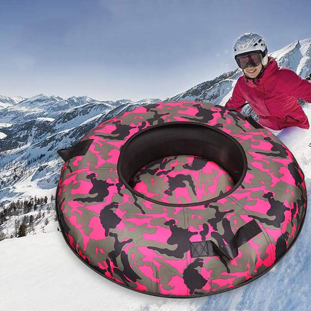 Snow Tube Heavy Duty Inflatable Snow Sled with Handles for Skating Winter Outdoor Fun 100cm(39.4")