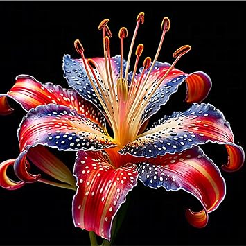 Excellent Tiger Lily Bulbs for Planting Now UK Perennial Excellent Cold-Resistant Display Plant Bulbs Easy Plant Ornamental Greening Flower Good for Containers Natural Organic -2bulbs-I