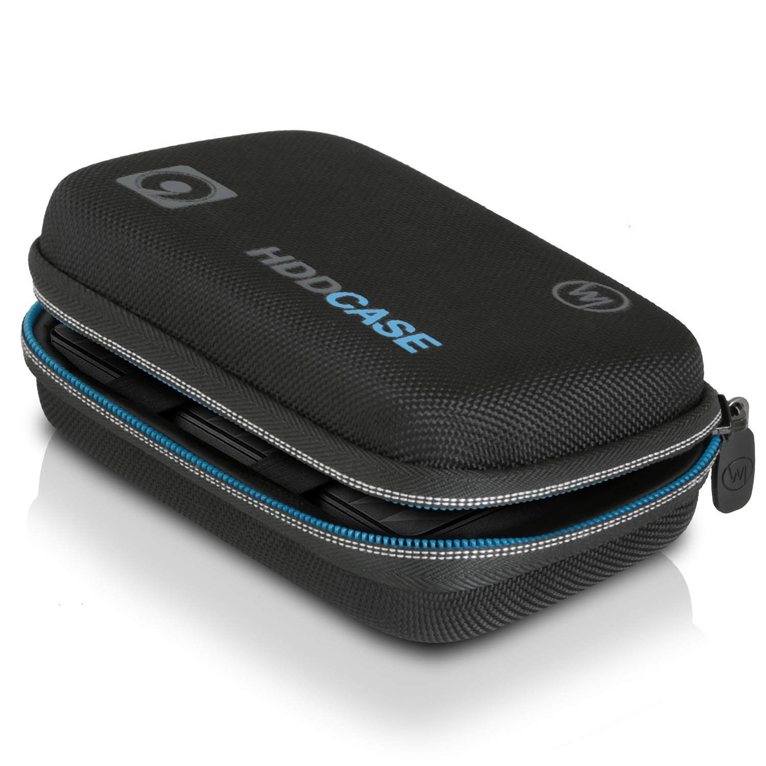 Wicked Chili Tasche für Externe Festplatte 2,5 Zoll SSD Hülle, Festplattentasche kompatibel mit WD Passport Elements, Toshiba Canvio, Intenso, TV USB Stick Case mit Fach (13,5 x 8,5 x 4 cm)