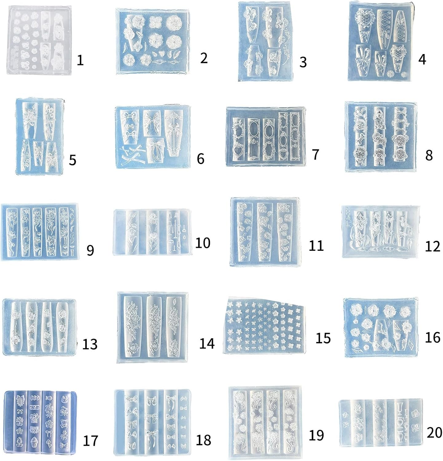 Silicone Nails Nails Decors Silicone Mold Crystal Epoxy Carving Mold Carving Embellishments Art