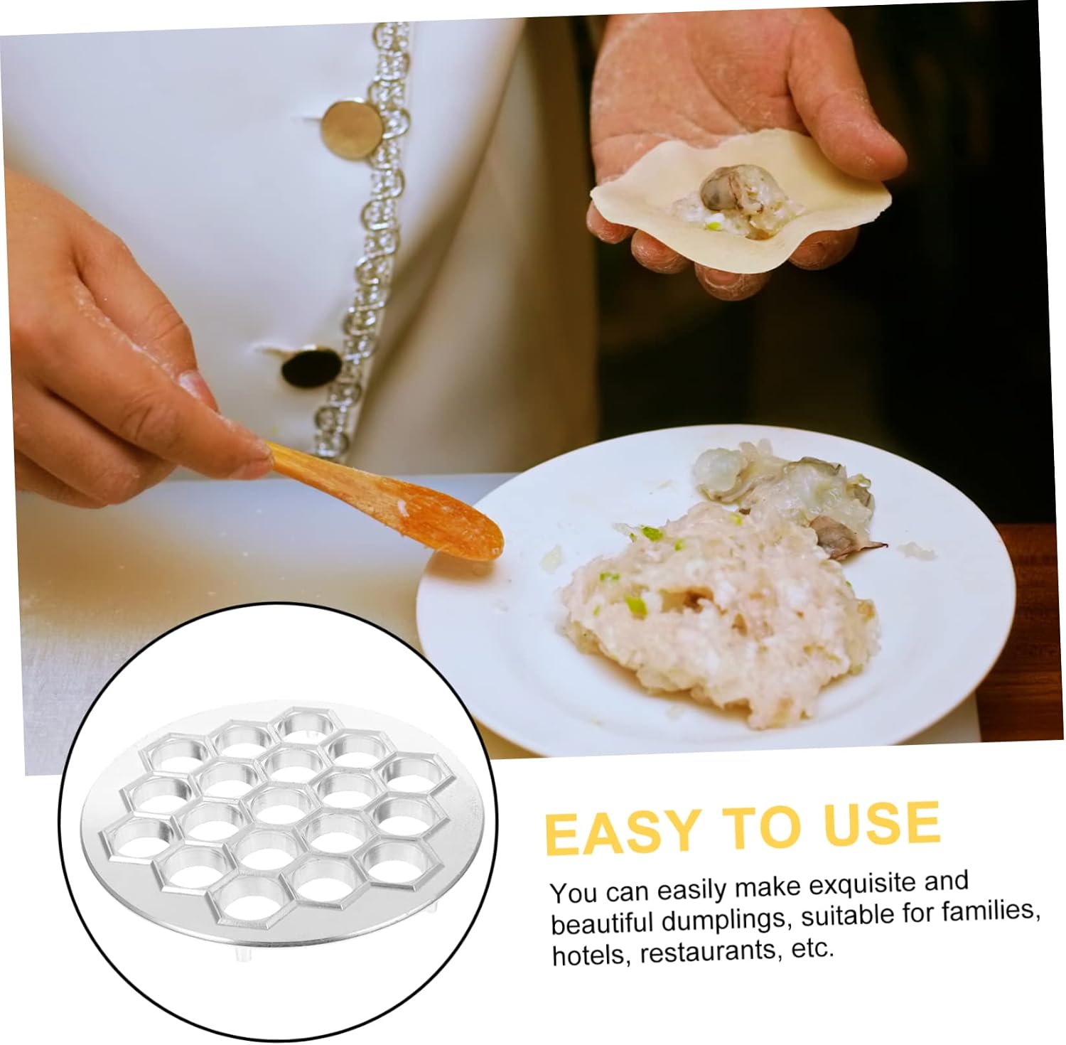 19holes Chinese Dumpling Maker Reusable Maker Household Dumpling Mold Alloy Safe Healthy
