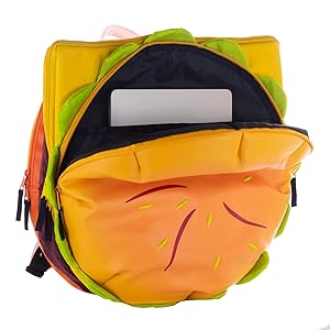 チーズバーガー バックパック ホルダー ジッパー リュック リュックサック PU チーズバーガー バックパック 大容量 ジッパー レディース