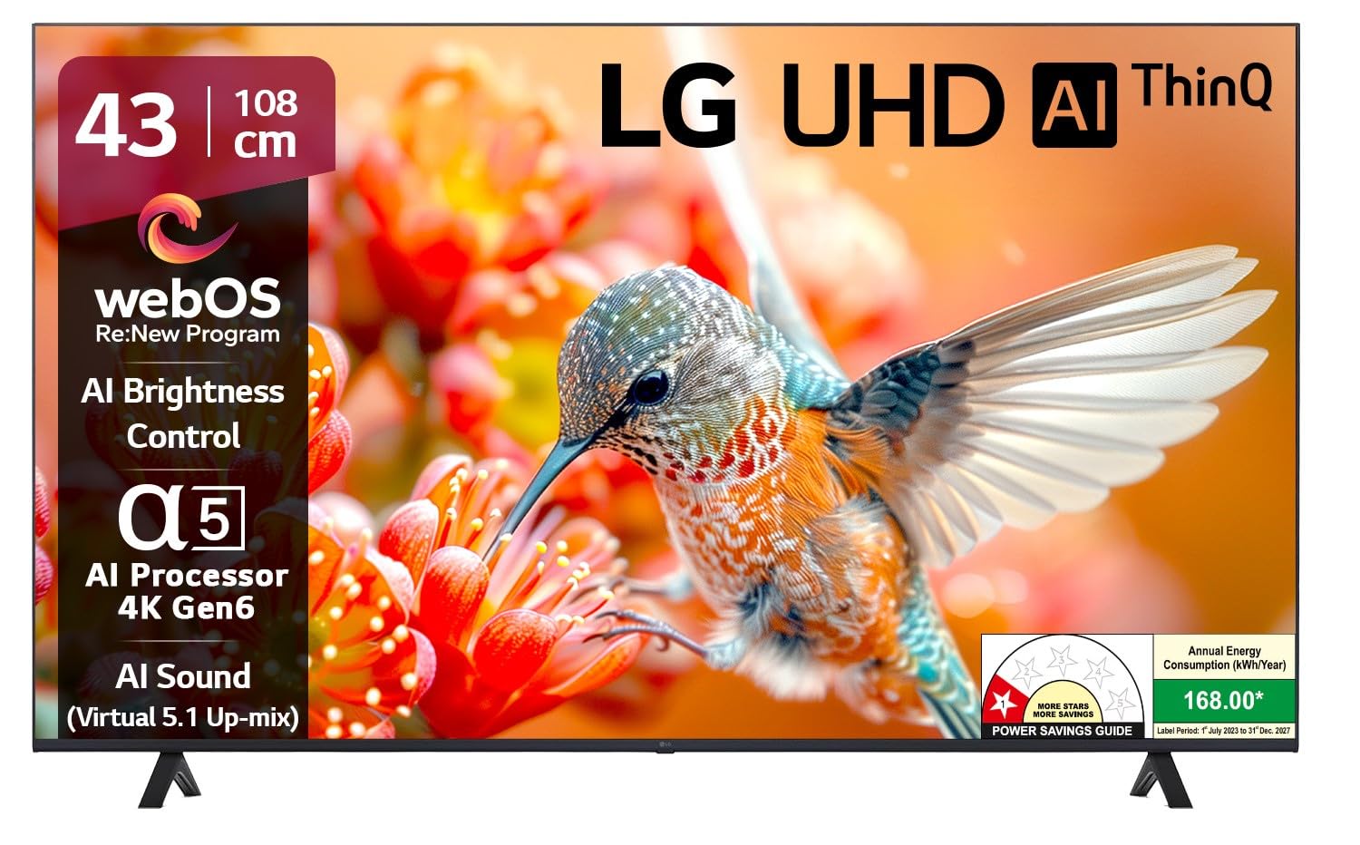 LG 108 cm (43 inches) 4K Ultra HD Smart LED TV 43UR7500PSC (Dark Iron Gray)