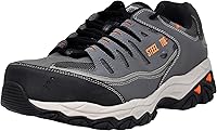 Vista 16 de Skechers Zapatos de construcción Cankton con punta de acero para hombre, clasificación de peligro eléctrico, espuma viscoelástica Negro/Carbón