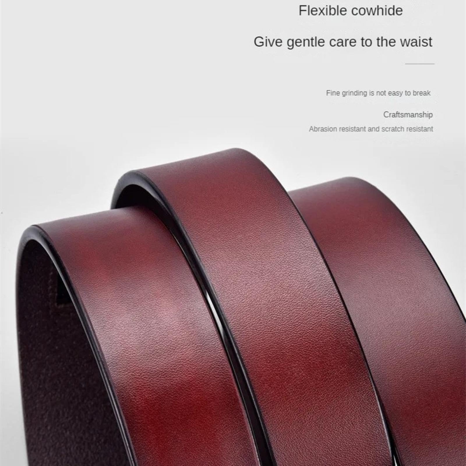 Cinturón de cuero auténtico para hombre, cinturón de negocios con hebilla automática de metal, correas de cintura para jeans
