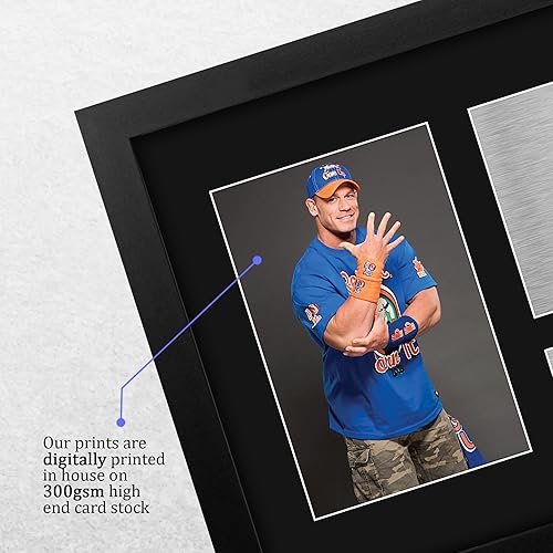 Miniatura 4 de HWC Trading John Cena Gifts USL - Imagen impresa con autógrafo firmado para fanáticos de WWE y WWF Memorabilia, tamaño carta de EE. UU