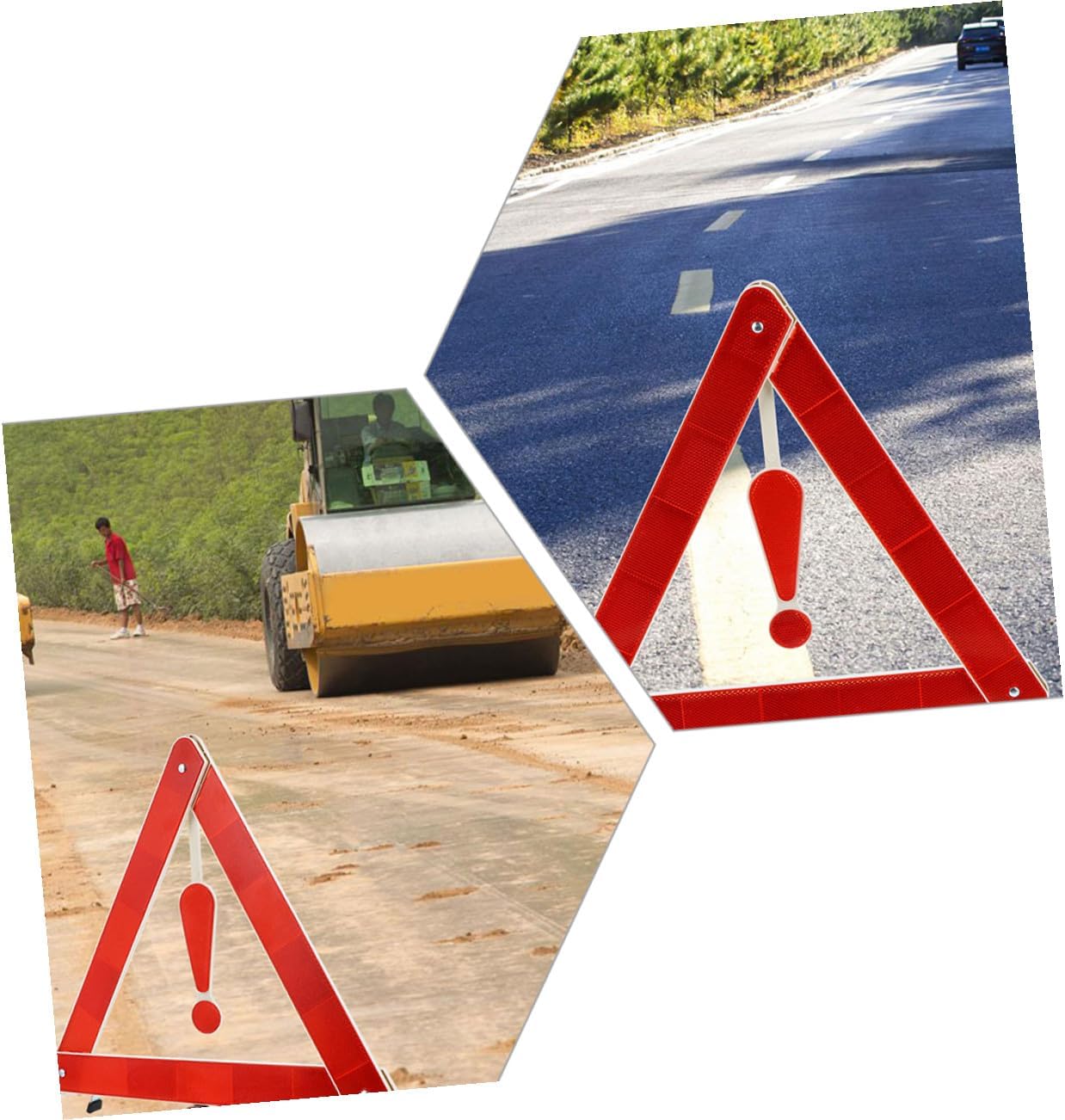 Holibanna 4pcs Car Warning Sign Emergency Roadside Kit Car Safety Triangle Reflective