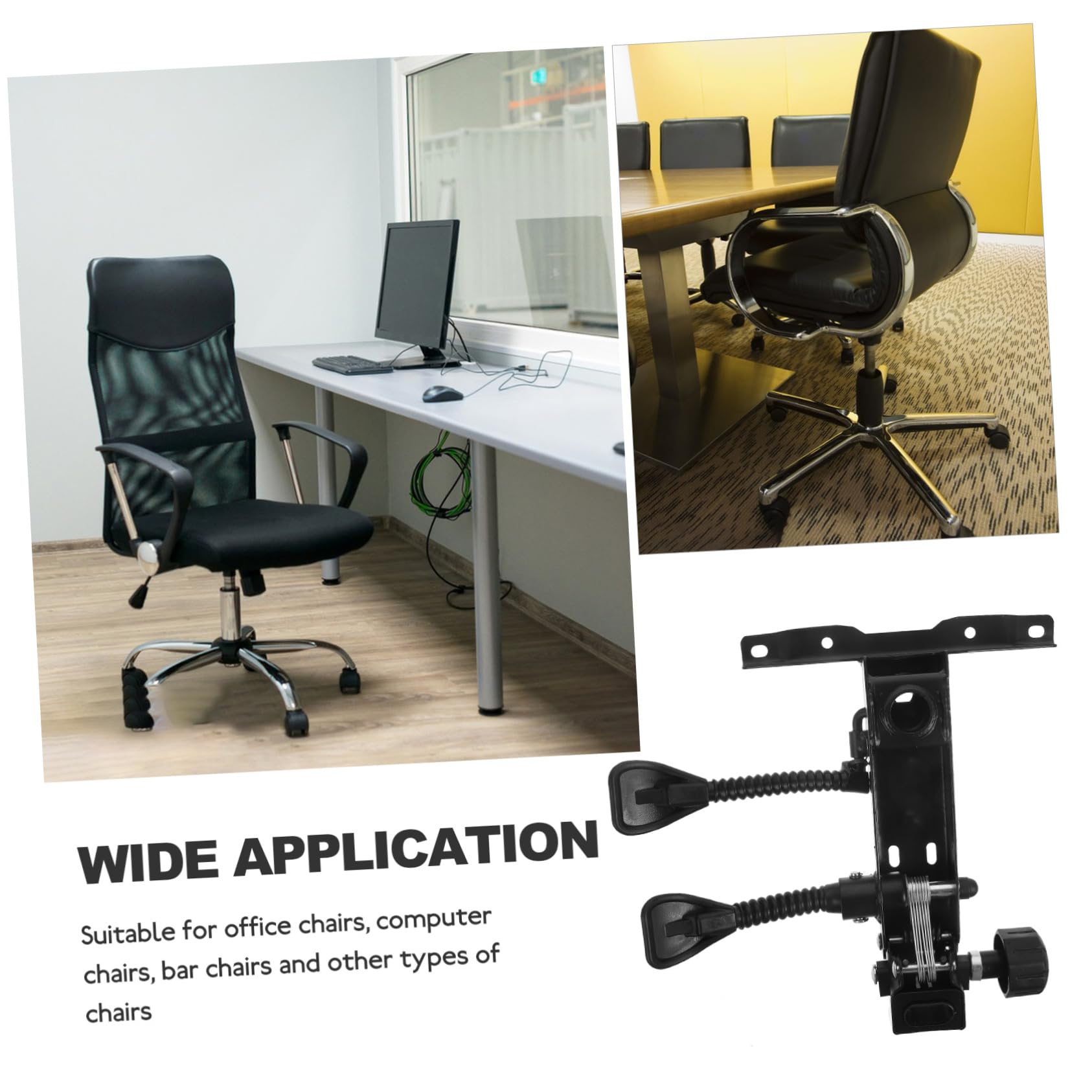 SEWACC Base Giratoria para Silla de Oficina, Mecanismo de Control de Inclinación, Base Metálica Resistente, Placa Giratoria de Palanca Elevadora, Accesorio para Sillas Ejecutivas