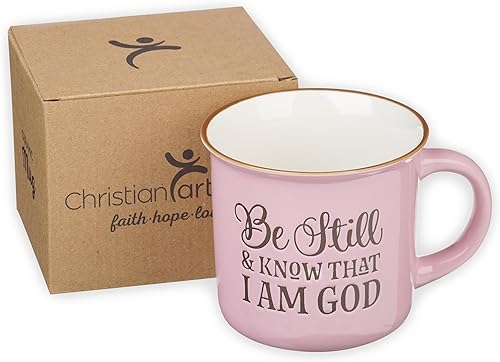 Miniatura 6 de Christian Art Gifts Taza de café de cerámica estilo campamento rosa 13 oz. apta para microondas y lavavajillas, taza de café y té inspiradora para